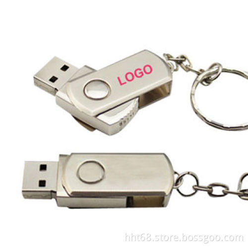 Promotional gift metal USB flash drive, fashionable design, 10,000 cycles of section/removal